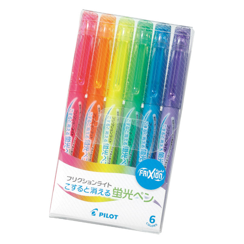 Erasable Gel Pens, 6 Color Set, Pilot FriXion